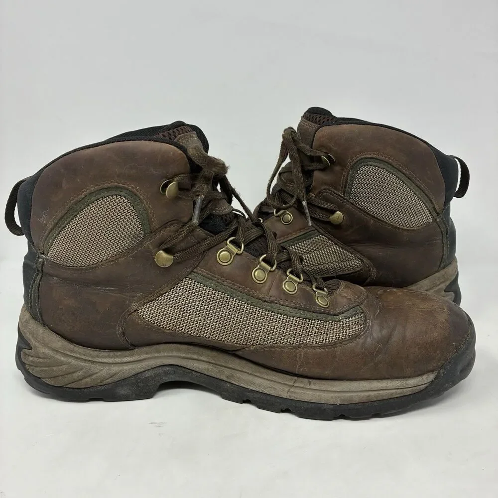 Timberland Mid Hiking Boots Brown Leather Men’s Size 13 GTX GoreTex Waterproof